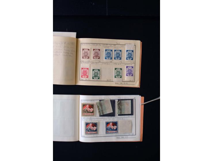 1919/29, unused und used lot with many plate flaws, offsets and perforation varieties, fine