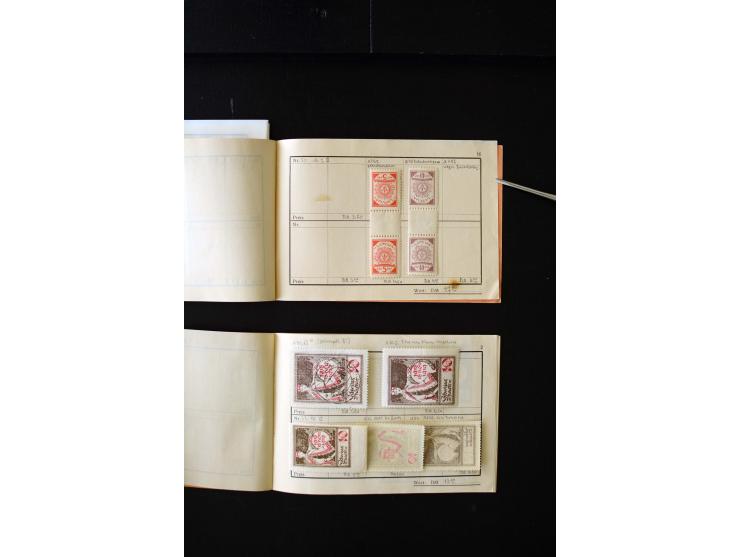 1919/29, unused und used lot with many plate flaws, offsets and perforation varieties, fine