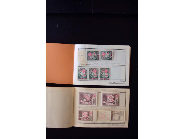 1919/29, unused und used lot with many plate flaws, offsets and perforation varieties, fine