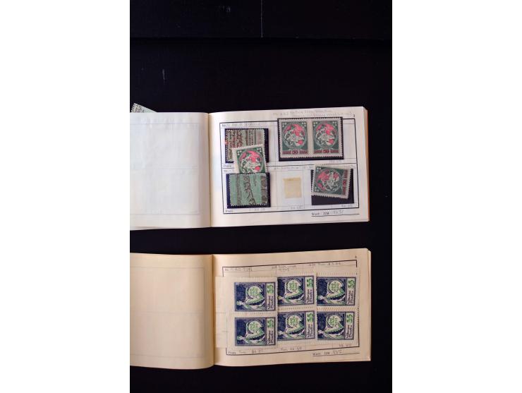 1919/29, unused und used lot with many plate flaws, offsets and perforation varieties, fine