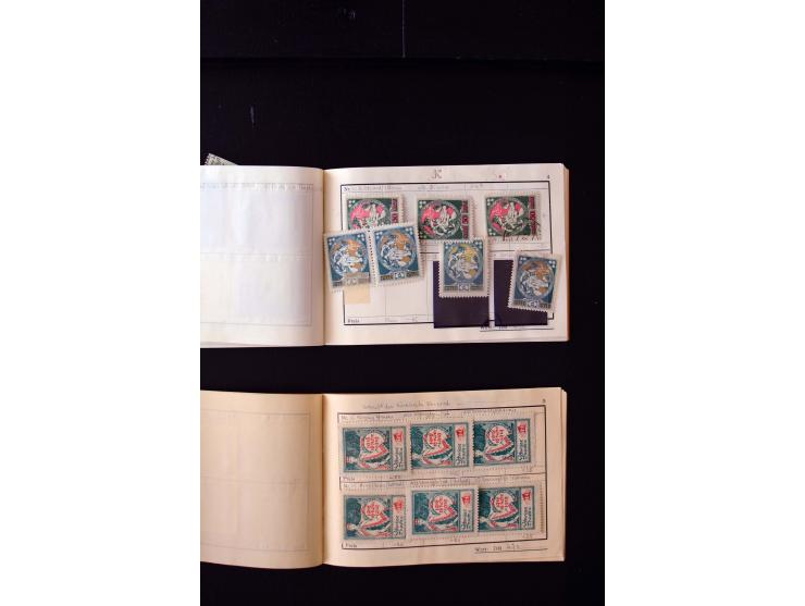 1919/29, unused und used lot with many plate flaws, offsets and perforation varieties, fine