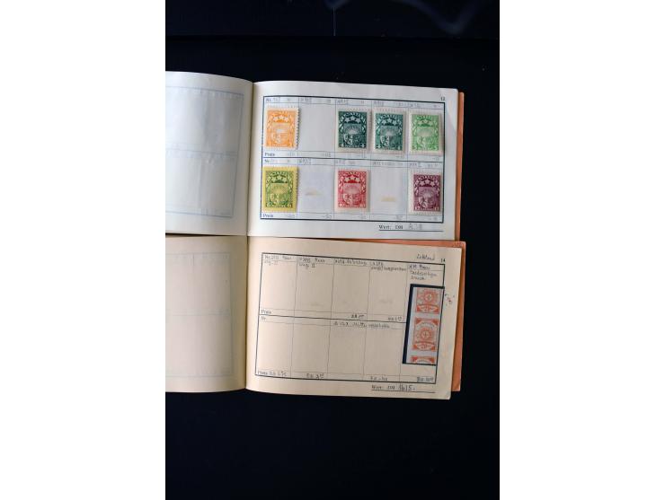 1919/29, unused und used lot with many plate flaws, offsets and perforation varieties, fine