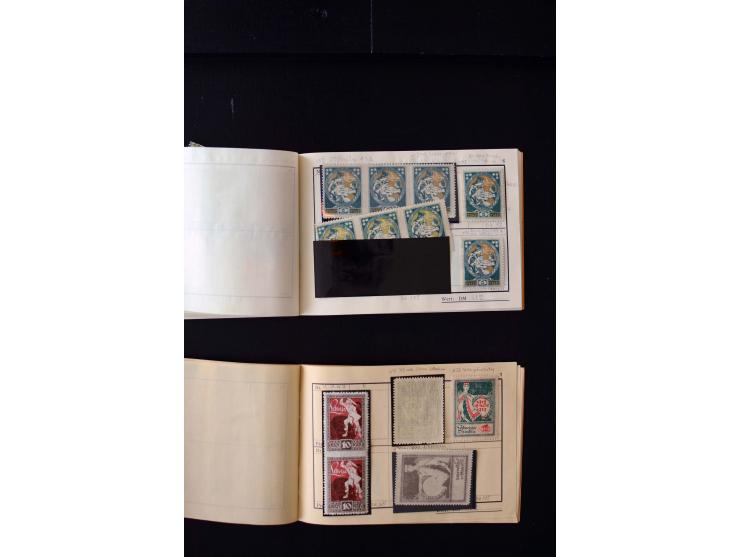 1919/29, unused und used lot with many plate flaws, offsets and perforation varieties, fine