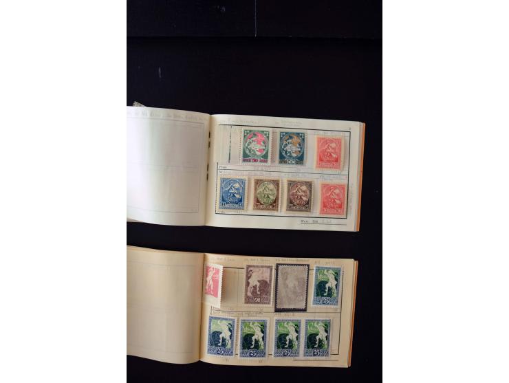 1919/29, unused und used lot with many plate flaws, offsets and perforation varieties, fine