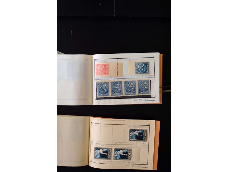 1919/29, unused und used lot with many plate flaws, offsets and perforation varieties, fine