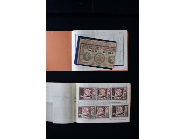 1919/29, unused und used lot with many plate flaws, offsets and perforation varieties, fine