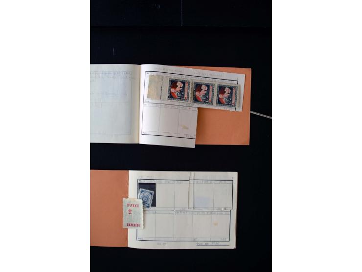 1919/29, unused und used lot with many plate flaws, offsets and perforation varieties, fine