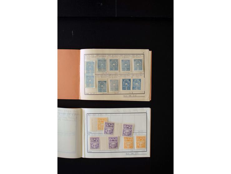 1919/29, unused und used lot with many plate flaws, offsets and perforation varieties, fine