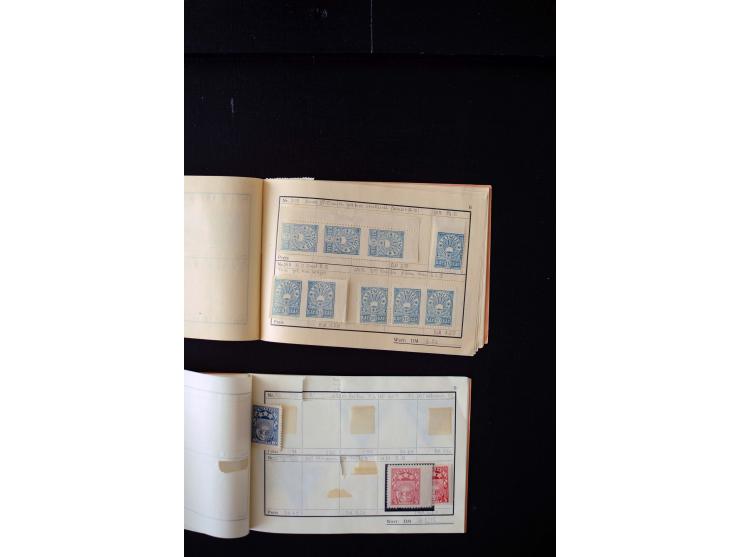1919/29, unused und used lot with many plate flaws, offsets and perforation varieties, fine