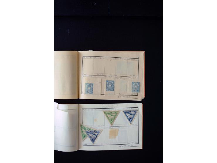 1919/29, unused und used lot with many plate flaws, offsets and perforation varieties, fine