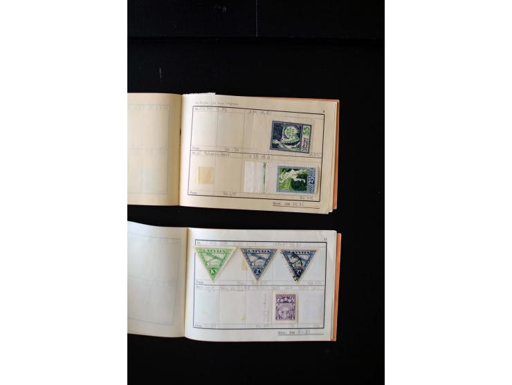 1919/29, unused und used lot with many plate flaws, offsets and perforation varieties, fine