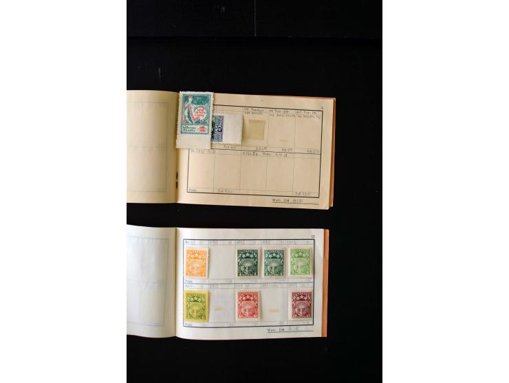 1919/29, unused und used lot with many plate flaws, offsets and perforation varieties, fine