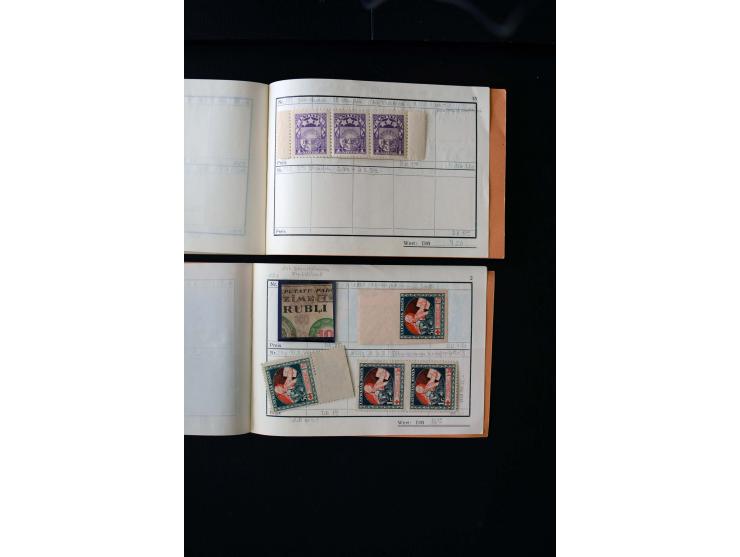 1919/29, unused und used lot with many plate flaws, offsets and perforation varieties, fine