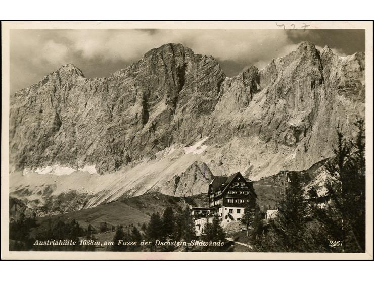 Österreich: "LZ 129"-Vordruck-Fotokarte zur Olympiafahrt mit Sonderstempel "INNSBRUCK ÖSTERREICHISCHER VOLGSTRAUERTAG 25.VII.