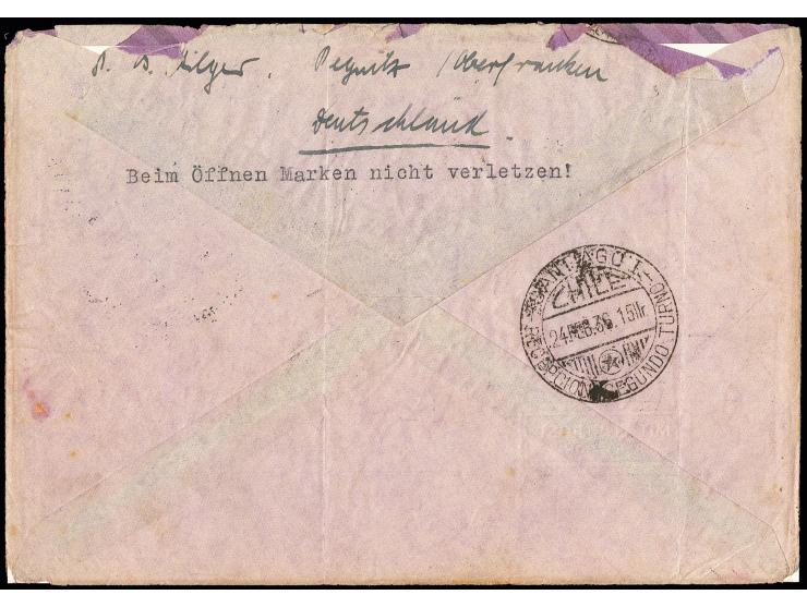 Südatlantik: Luftpost-R-Brief mit u.a. Sondermarken Winterolympiade 6-25 Pfg. (Höchstwert im Viererblock) mit Sonderstempel "