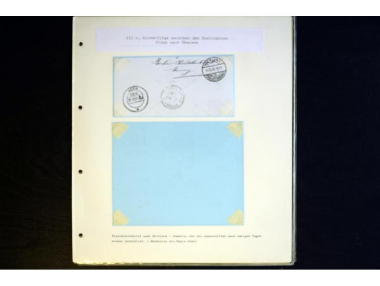 1936, Berlin und Garmisch Partenkirchen, Sammlung "Luftpost während der Olympischen Spiele" mit ca. 40 Briefen, Karten und Ga