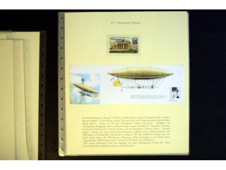 1936, Berlin und Garmisch Partenkirchen, Sammlung "Luftpost während der Olympischen Spiele" mit ca. 40 Briefen, Karten und Ga