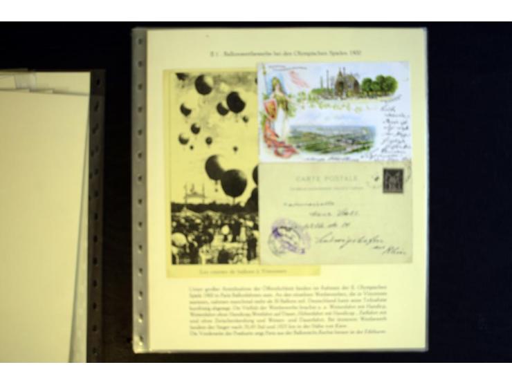 1936, Berlin und Garmisch Partenkirchen, Sammlung "Luftpost während der Olympischen Spiele" mit ca. 40 Briefen, Karten und Ga