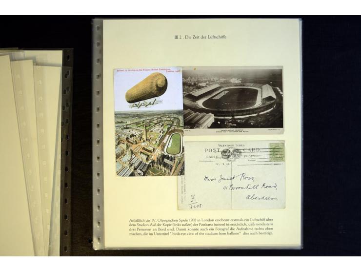 1936, Berlin und Garmisch Partenkirchen, Sammlung "Luftpost während der Olympischen Spiele" mit ca. 40 Briefen, Karten und Ga