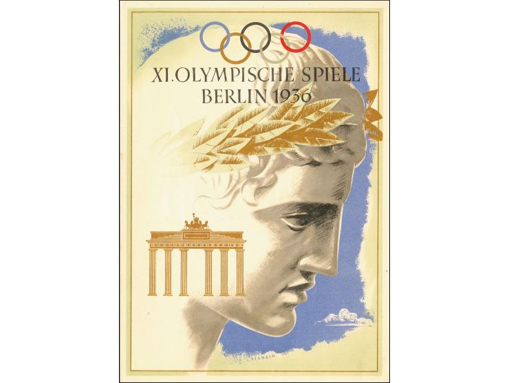 Schmucktelegramm Berlin gebraucht von Bad Tölz an Ernst Krebs, dem Olympiasieger im Kanu über 10.000 Meter, gute Erhaltung