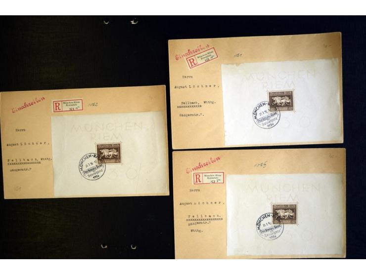 1936, Berlin, 22 R-Briefe mit diversen Sonderstempeln inkl. verschiedener Neben-Veranstaltungen und 2 Stück aus Kiel, dabei u