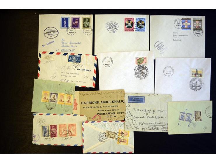 1934/90, über 200 Briefe, dabei Ganzsachen, Flugpost, Einschreiben, Zensuren etc., sehr reichhaltig, gute Erhaltung