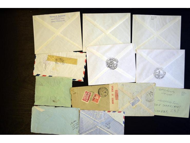 1934/90, über 200 Briefe, dabei Ganzsachen, Flugpost, Einschreiben, Zensuren etc., sehr reichhaltig, gute Erhaltung