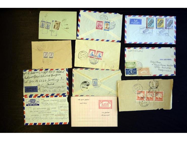 1934/90, über 200 Briefe, dabei Ganzsachen, Flugpost, Einschreiben, Zensuren etc., sehr reichhaltig, gute Erhaltung