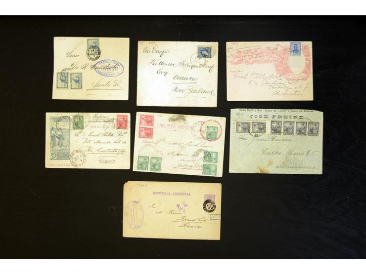 1858/1918, Partie mit 23 Briefen, Karten und GSK, dabei viel Auslandspost (u.a. Buenos Aires Mi.-Nr. 1 auf fehlerhaftem Brief