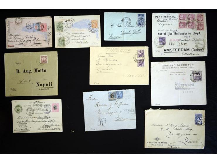 1837/1945, ca. 70 Briefe, Karten und Ganzsachen ab Vorphila, Schwerpunkt bis ca. 1910 mit vielen Auslands-Briefen mit Destina
