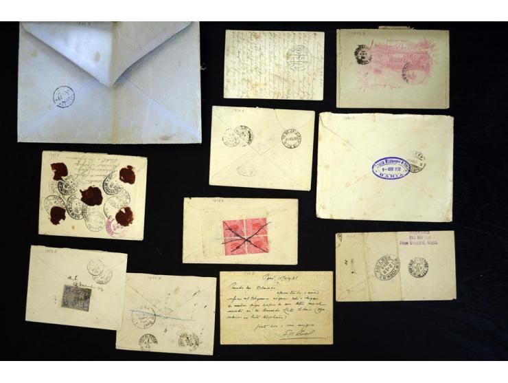 1837/1945, ca. 70 Briefe, Karten und Ganzsachen ab Vorphila, Schwerpunkt bis ca. 1910 mit vielen Auslands-Briefen mit Destina
