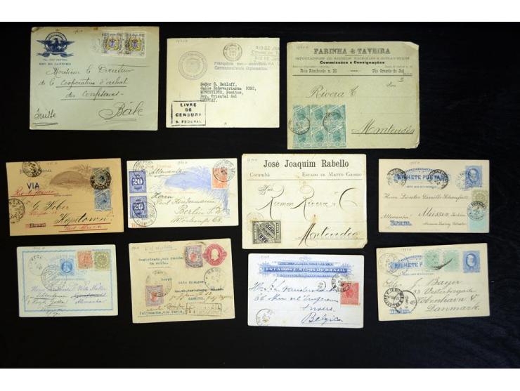 1837/1945, ca. 70 Briefe, Karten und Ganzsachen ab Vorphila, Schwerpunkt bis ca. 1910 mit vielen Auslands-Briefen mit Destina