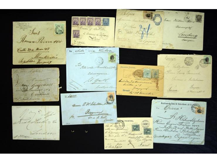 1837/1945, ca. 70 Briefe, Karten und Ganzsachen ab Vorphila, Schwerpunkt bis ca. 1910 mit vielen Auslands-Briefen mit Destina