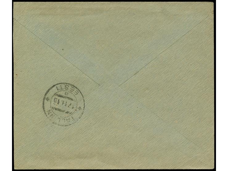  "Leisi" straight line on franked cover to Tallinn with arrival mark, little shortend at left and tiny part of cover missing,