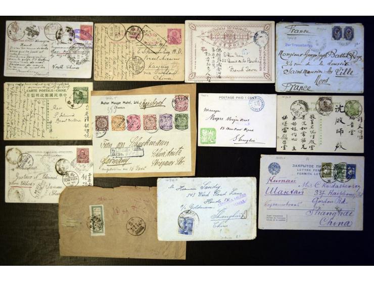 1900/1957, Partie mit Briefen, Karten und Ganzsachen inkl. Incoming Mail, dabei u.a. Vordruckbrief "POSTAGE PAID 1 CENT" der 