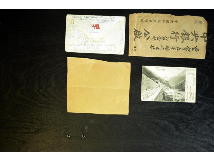 1900/1957, Partie mit Briefen, Karten und Ganzsachen inkl. Incoming Mail, dabei u.a. Vordruckbrief "POSTAGE PAID 1 CENT" der 