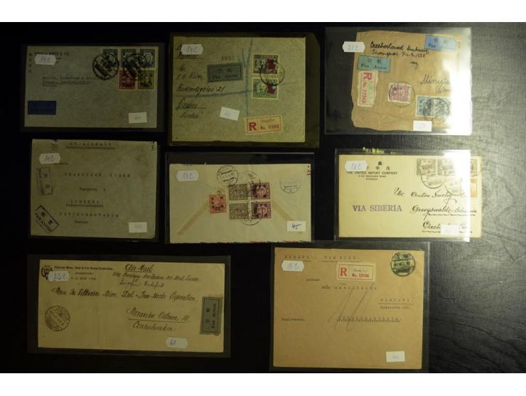 1910/55(ca.), interessante Partie von 32 Briefen und Karten, dabei Luftpost und R-Briefe, gute Erhaltung