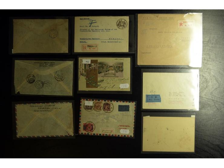 1910/55(ca.), interessante Partie von 32 Briefen und Karten, dabei Luftpost und R-Briefe, gute Erhaltung