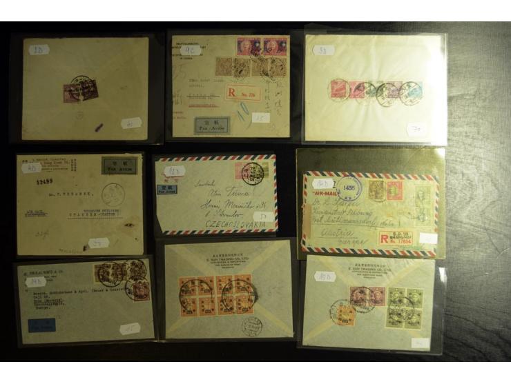 1910/55(ca.), interessante Partie von 32 Briefen und Karten, dabei Luftpost und R-Briefe, gute Erhaltung