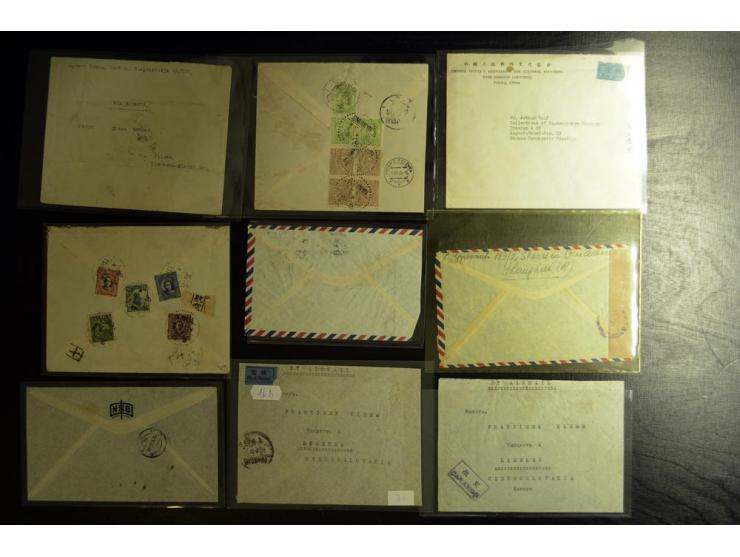 1910/55(ca.), interessante Partie von 32 Briefen und Karten, dabei Luftpost und R-Briefe, gute Erhaltung