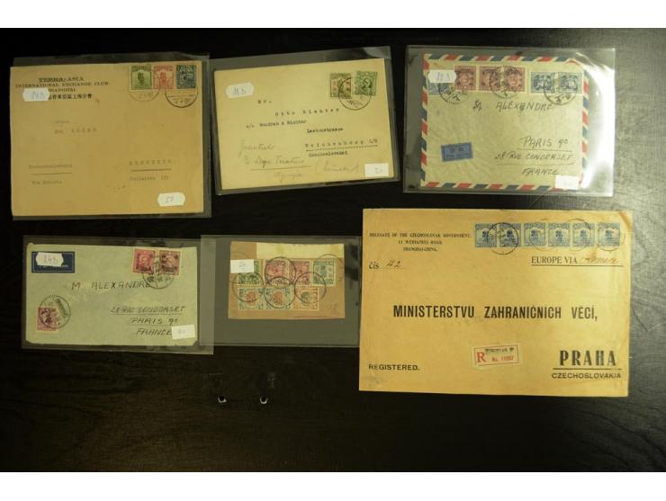 1910/55(ca.), interessante Partie von 32 Briefen und Karten, dabei Luftpost und R-Briefe, gute Erhaltung