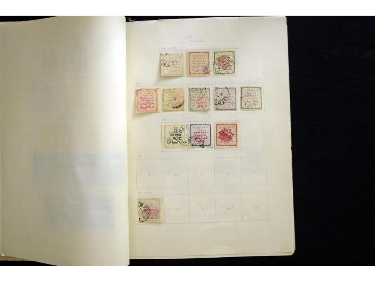 1875/1939, ungebrauchte und gestempelte reichhaltige Sammlung, dabei Löwenausgabe bis 5 Kr. mit Originalen und Fälschungen, i