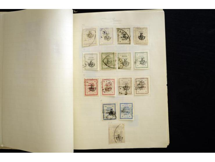 1875/1939, ungebrauchte und gestempelte reichhaltige Sammlung, dabei Löwenausgabe bis 5 Kr. mit Originalen und Fälschungen, i