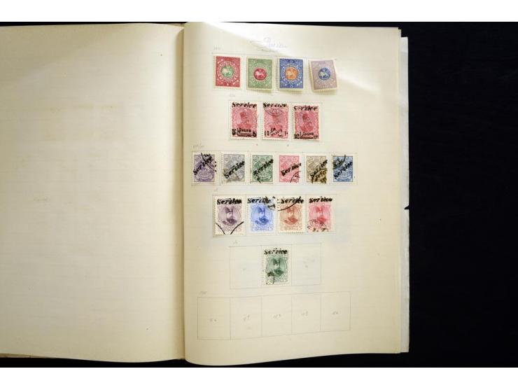 1875/1939, ungebrauchte und gestempelte reichhaltige Sammlung, dabei Löwenausgabe bis 5 Kr. mit Originalen und Fälschungen, i
