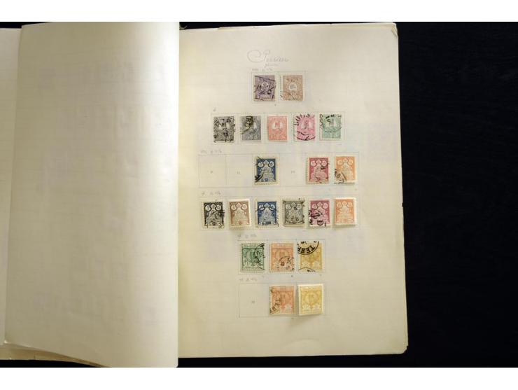 1875/1939, ungebrauchte und gestempelte reichhaltige Sammlung, dabei Löwenausgabe bis 5 Kr. mit Originalen und Fälschungen, i