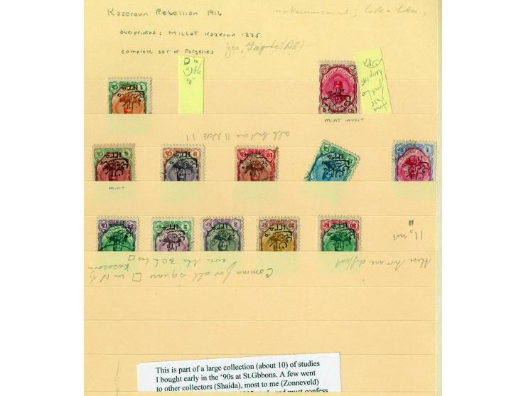 1880/1960 (ca.), Partie im Karton, dabei Aufständischenmarken. etc.