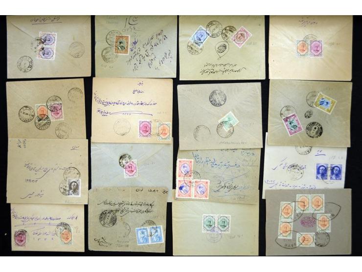 1912/1957, Town cancellations, approximately 280 covers with several hundred different cancellations, some very scarce, a nic