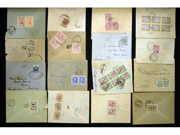 1912/1957, Town cancellations, approximately 280 covers with several hundred different cancellations, some very scarce, a nic