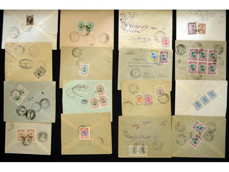 1912/1957, Town cancellations, approximately 280 covers with several hundred different cancellations, some very scarce, a nic