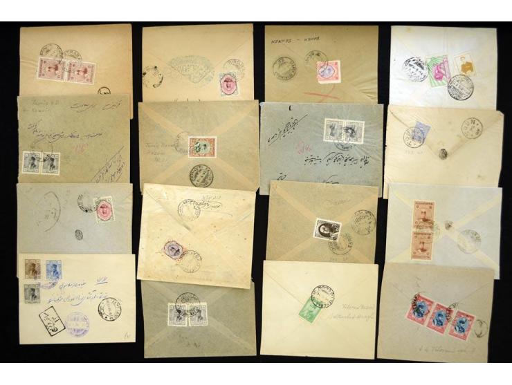 1912/1957, Town cancellations, approximately 280 covers with several hundred different cancellations, some very scarce, a nic